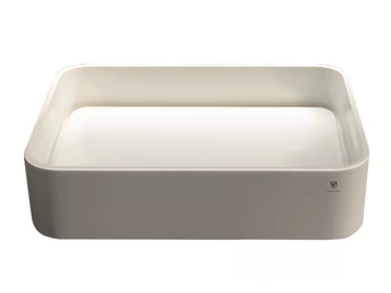 Single washbasin - Countertop rectangular Corian® washbasin by GUGLIELMI RUBINETTERIE - view 2